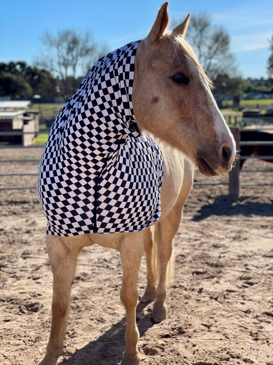 Checkered B&W Faceless Hood Sleazy
