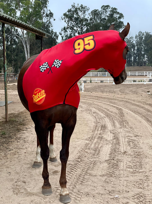 Lightening McQueen Race Car Horse Costume