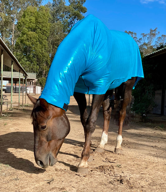 Metallic Turquoise Faceless Full Body Sleazy