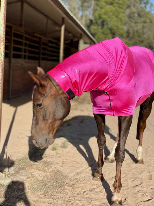 Metallic Hot Pink Faceless Full Body Sleazy