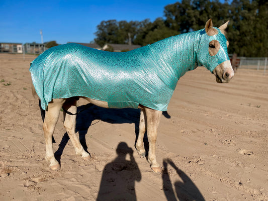 Teal Leopard Full Body Sleazy