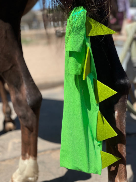 Green Dragon Horse Costume with Matching Dragon Tail