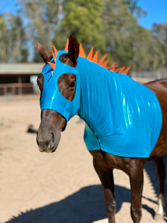 Blue Dragon Horse Costume with Matching Dragon Tail