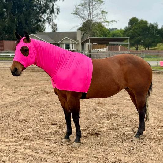 Metallic Hot Pink Sleazy Hood from www.slickhorseware.com