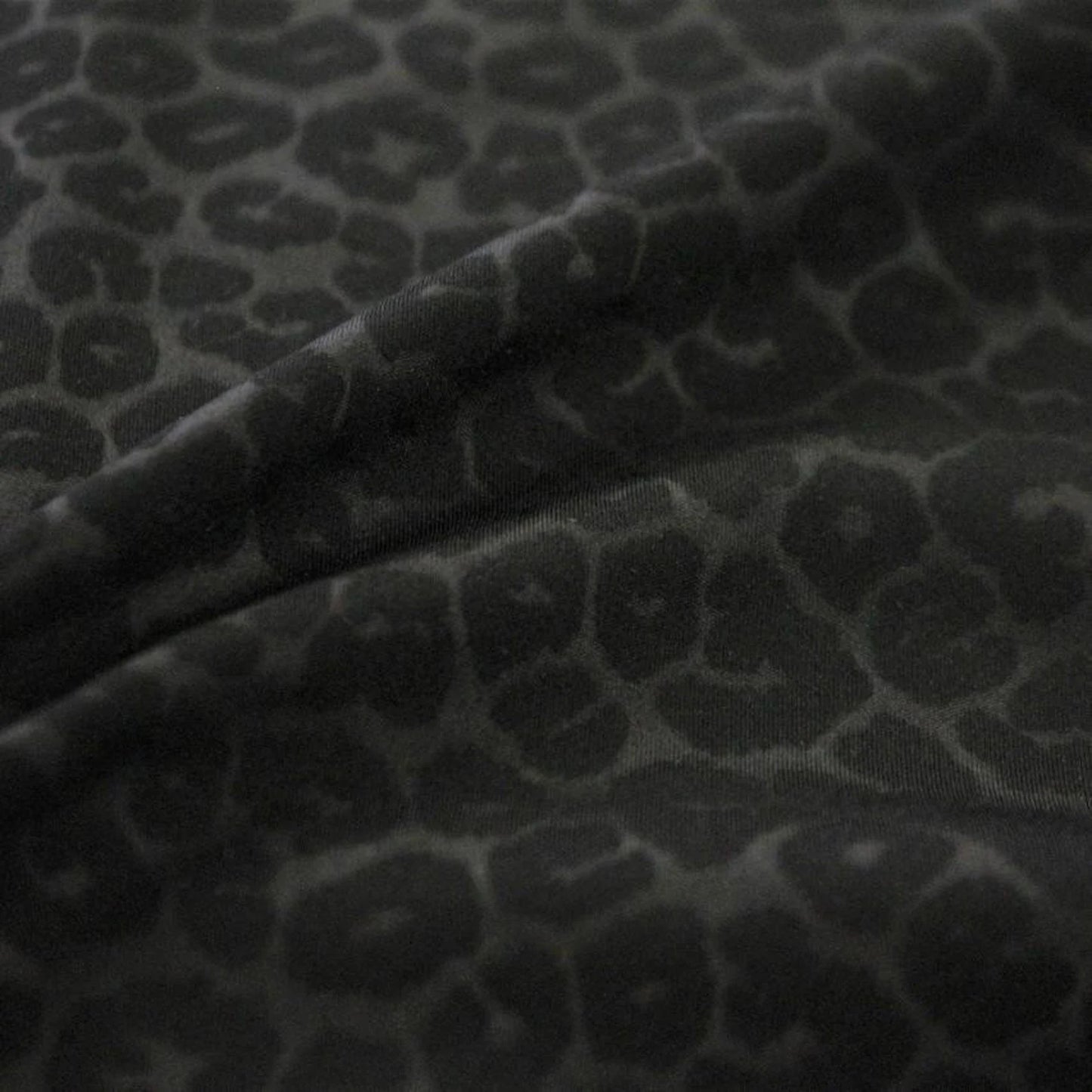 Embossed Black Leopard Faceless Full Body Sleazy