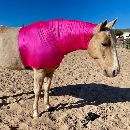 Metallic Hot Pink Faceless Hood Sleazy