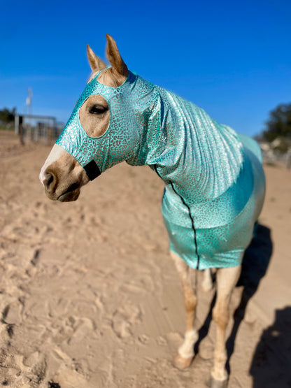 Teal Leopard Full Body Sleazy