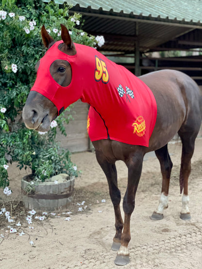 Lightening McQueen Race Car Horse Costume