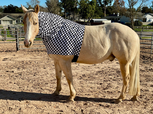 Checkered B&W Faceless Hood Sleazy