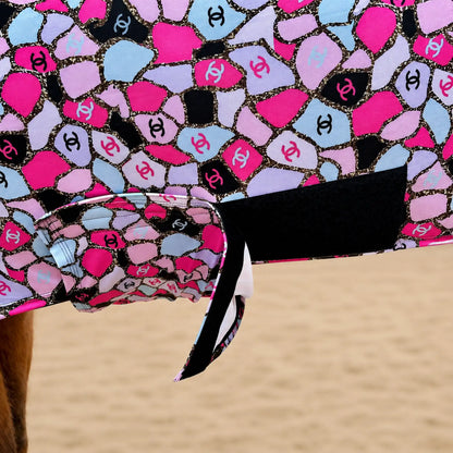 Coco pink full body sleazy horse belly velcro view