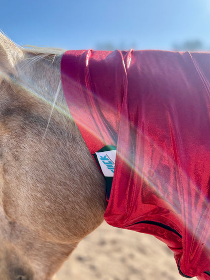 Metallic Red Faceless Hood Sleazy