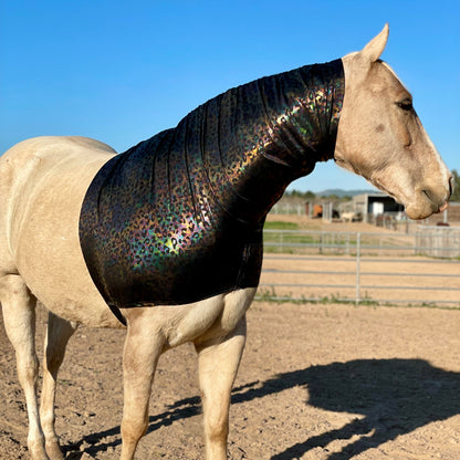 Hologram Leopard Faceless Hood Sleazy from slickhorseware.com