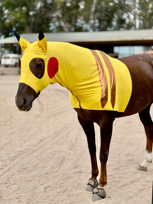 Pikachu Horse Costume Hood