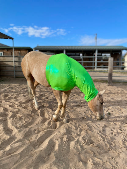 Metallic Lime Green Faceless Hood Sleazy