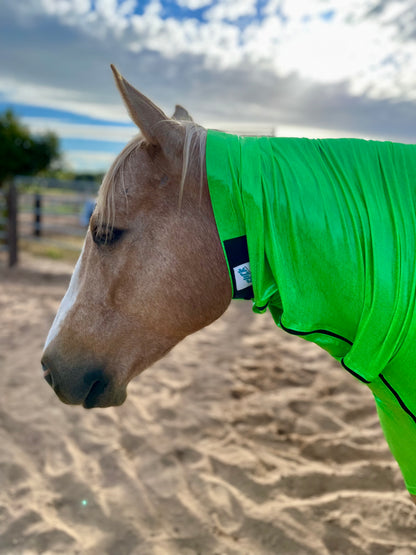 Metallic Lime Green Faceless Hood Sleazy