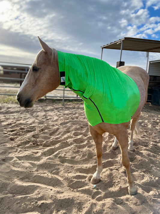 Metallic Lime Green Faceless Hood Sleazy