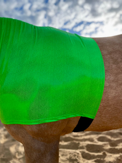 Metallic Lime Green Faceless Hood Sleazy