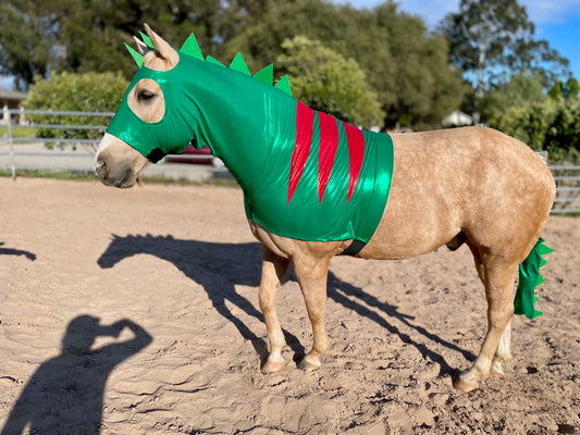 Dinosaur Horse Costume Hood and Tailbag