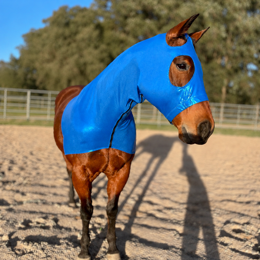 Metallic Blue Hood by Slickhorseware.com