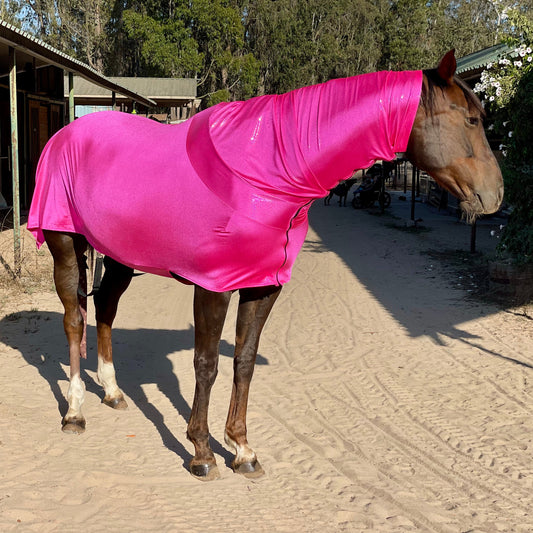 Metallic Hot Pink Faceless Full Body Sleazy