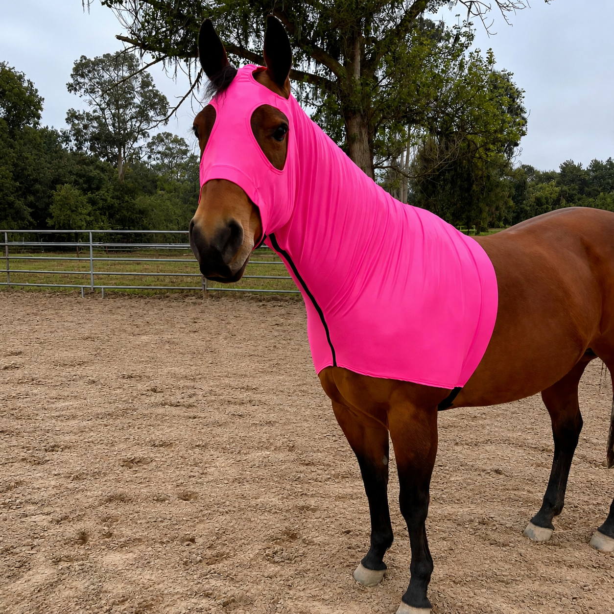 Metallic Hot Pink Hood Sleazy