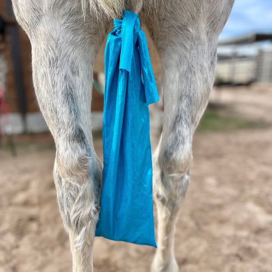 Metallic Turquoise Tailbag from www.slickhorseware.com