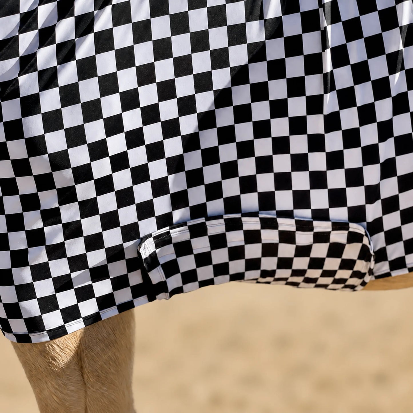 checkered black and white faceless full body sleazy belly view. 