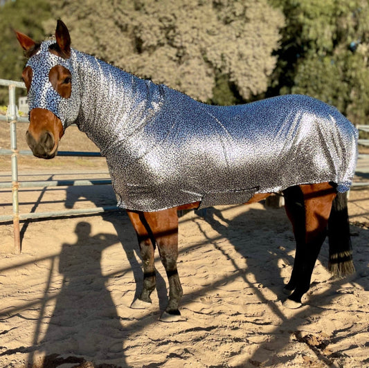 Silver Leopard Full Body Sleazy from www.slickhorseware.com
