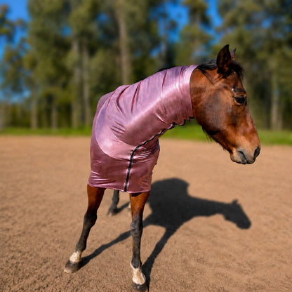 metallic rose faceless full body sleazy horse front view for horse